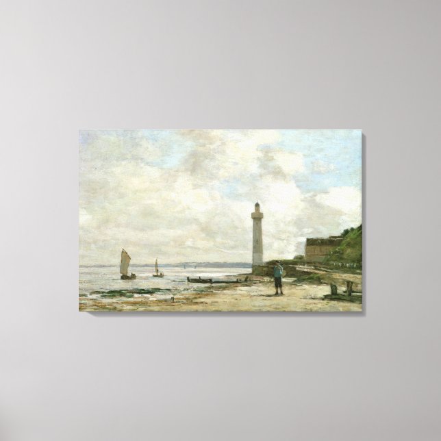 Lienzo Faro de Honfleur, 1864-66 (aceite en el panel) (Anverso)