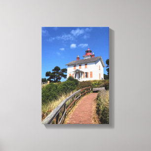 Lienzo Faro de la Bahía Yaquina, Newport, Oregón