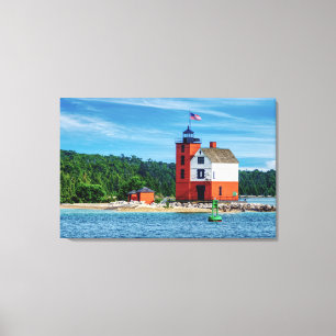 Lienzo Faro de la isla redonda