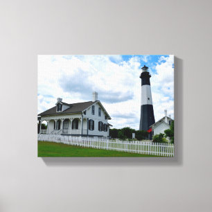 Lienzo Faro de la isla Tybee, Georgia