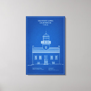 Lienzo Faro de Old Point Loma - California – AD