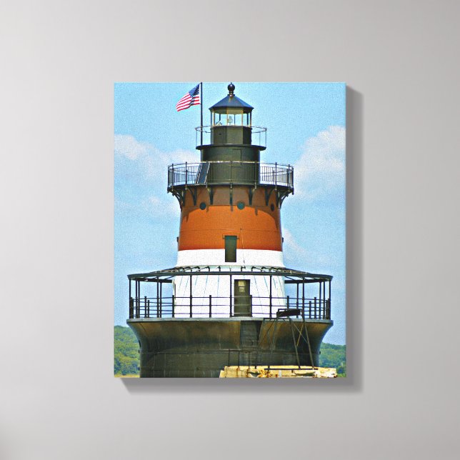Lienzo Faro de Plum Beach, Rhode Island Wrapvas Canvas (Anverso)