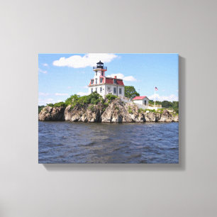 Lienzo Faro de Pomham Rocks, Isla Rhode