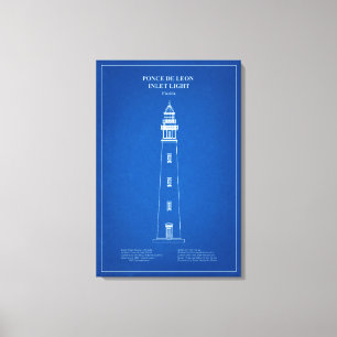 Lienzo Faro de Ponce de Leon Inlet – Florida - AD