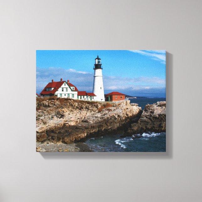Lienzo Faro de Portland Head, Maine (Anverso)