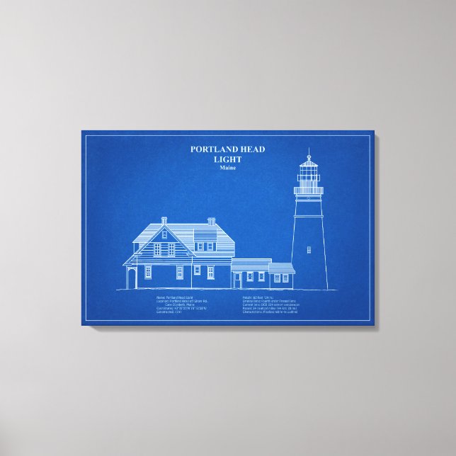 Lienzo Faro de Portland Head - Maine – AD (Anverso)