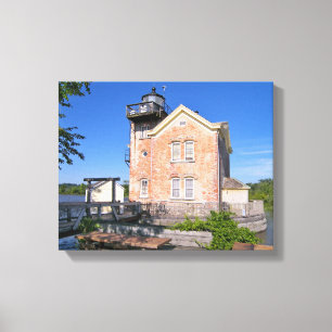 Lienzo Faro de Saugerties, el río Hudson Nueva York