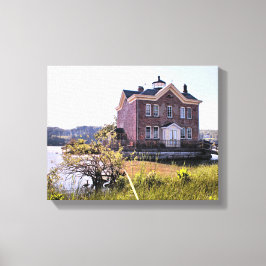 Lienzo Faro de Saugerties, río Hudson, Nueva York