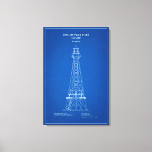 Lienzo Faro de Southwest Pass - Louisiana – AD