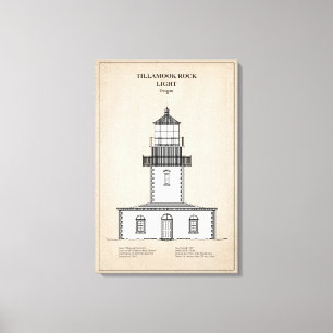 Lienzo Faro de Tillamook Rock - Oregon - SBD