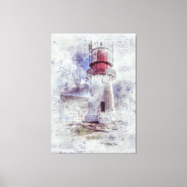 Lienzo Faro de Vintage (Anverso)