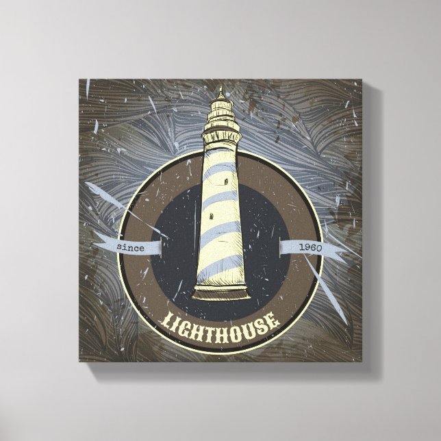 Lienzo Faro de Vintage | 1960 (Anverso)
