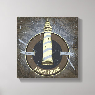 Lienzo Faro de Vintage 1960