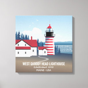 Lienzo Faro de West Quoddy Head