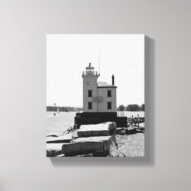 Lienzo Faro del Lago Erie (Anverso)