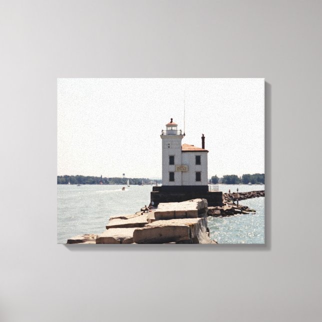 Lienzo Faro del Lago Erie (Anverso)