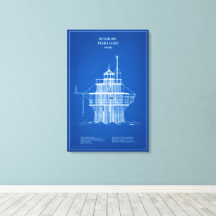 Lienzo Faro Duxbury Pier Light - Massachusetts – AD