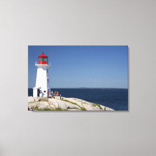 Lienzo Faro en Peggy's Cove, Nueva Escocia, Canadá.