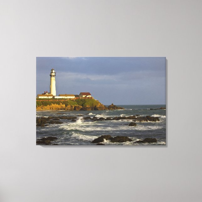 Lienzo Faro en Pigeon Point State Beach en San 2 (Anverso)
