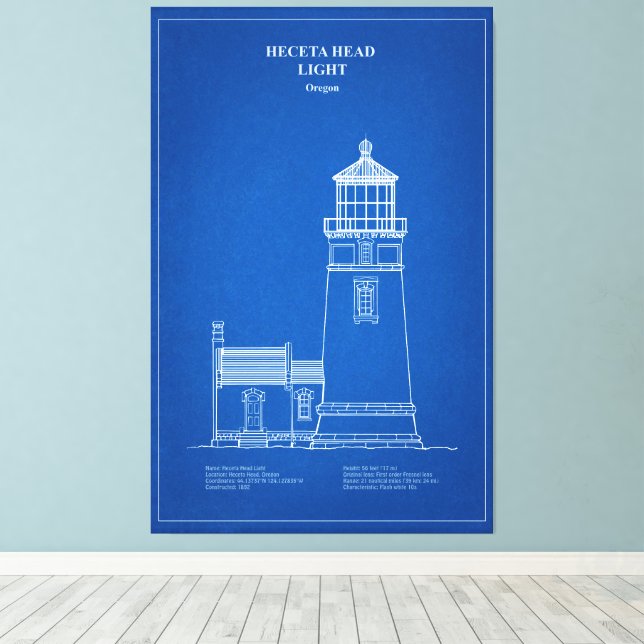 Lienzo Faro Heceta Head - Oregon - AD (Insitu (piso de madera))