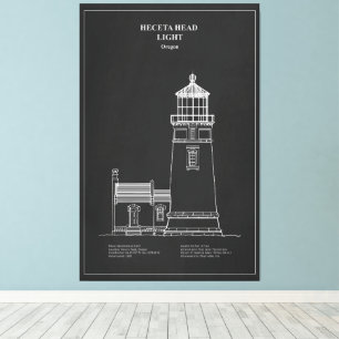 Lienzo Faro Heceta Head - Oregon - PD