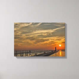 Lienzo Faro Manistee North Pierhead