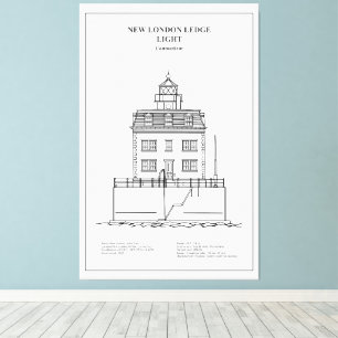 Lienzo Faro New London Ledge - Connecticut - BD