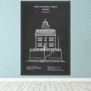 Lienzo Faro New London Ledge - Connecticut – PD