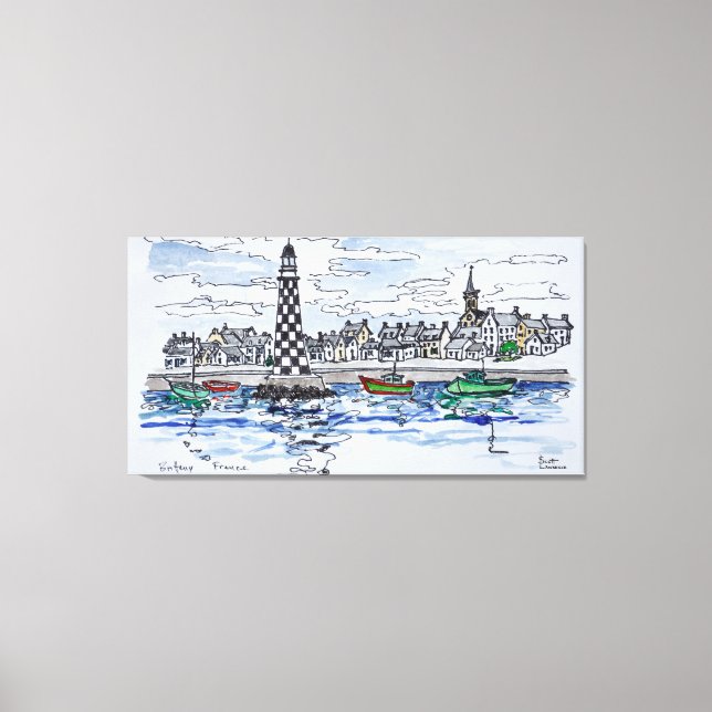 Lienzo Faro Perdrix, Loctudy | Bretaña, Francia (Anverso)