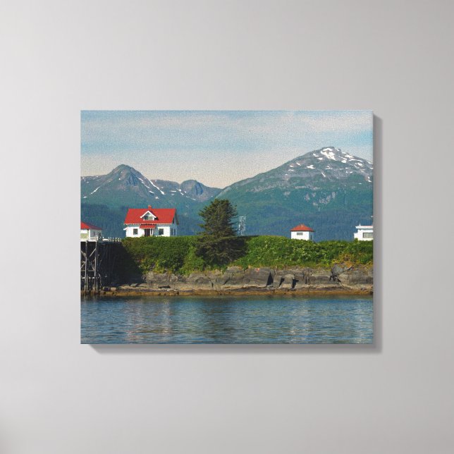 Lienzo Faro Point Retreat en Juneau, Alaska (Anverso)