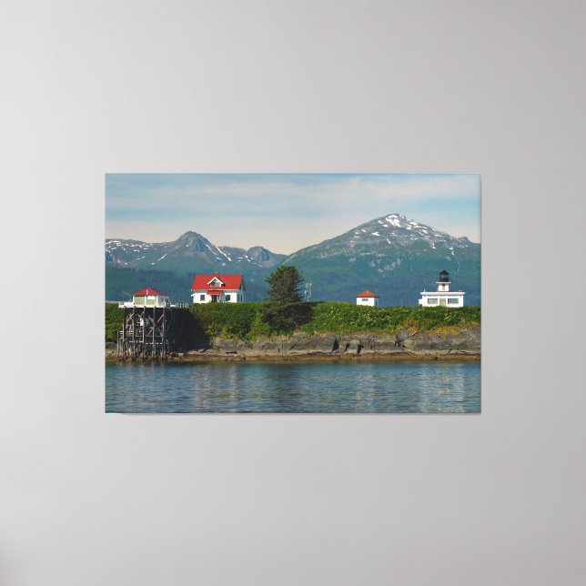 Lienzo Faro Point Retreat en Juneau, Alaska (Anverso)