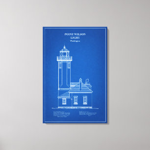 Lienzo Faro Point Wilson - Washington – AD