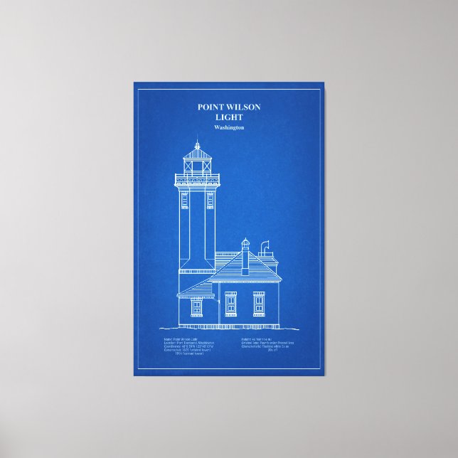 Lienzo Faro Point Wilson - Washington - AD (Anverso)
