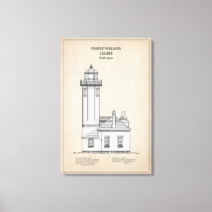 Lienzo Faro Point Wilson - Washington - SBD