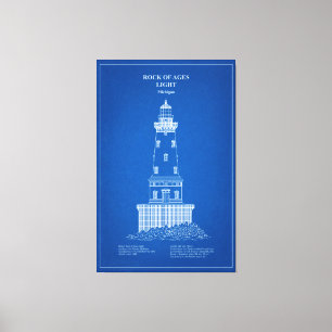 Lienzo Faro Rock of Ages - Michigan - AD