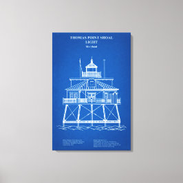 Lienzo Faro Thomas Point Shoal - Maryland - AD