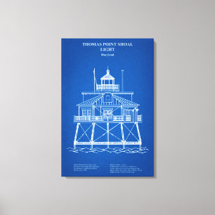 Lienzo Faro Thomas Point Shoal - Maryland - AD