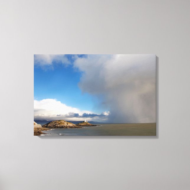 Lienzo Faro y tormenta que se acerca (Anverso)