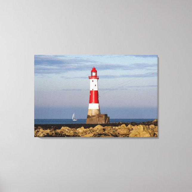 Lienzo Faros | Faro de Beach Head en Inglaterra (Anverso)