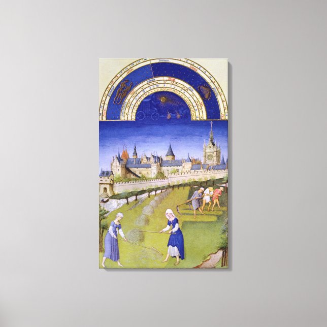 Lienzo Fascimile de junio: Haymaking (Anverso)