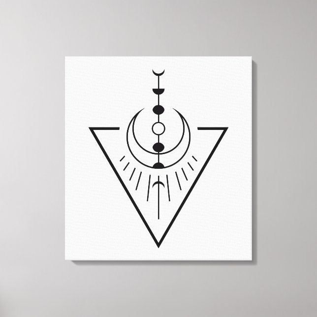 Lienzo fases emergentes de la luna solar (Anverso)
