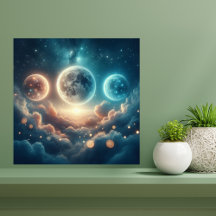 Fases Lunares Sobre Nubes