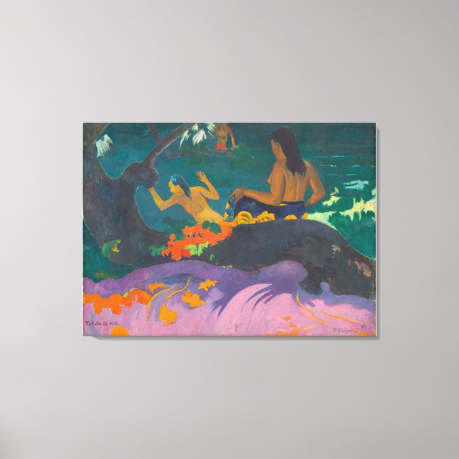 Lienzo Fatata te Miti (a orillas del mar) (Anverso)