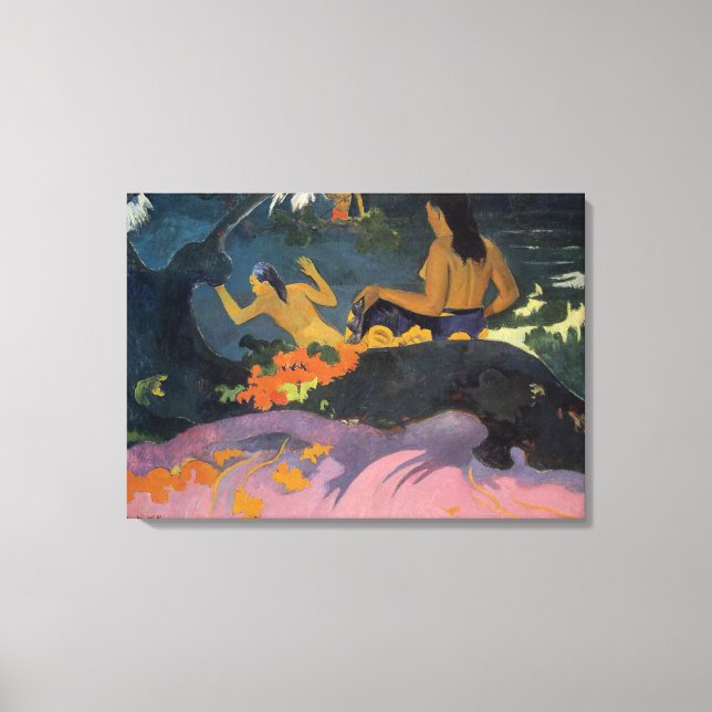 Lienzo Fatata Te Miti (A orillas del mar) - Paul Gauguin (Anverso)