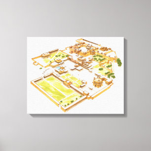 Lienzo Fatehpur Sikri. Adra. La India