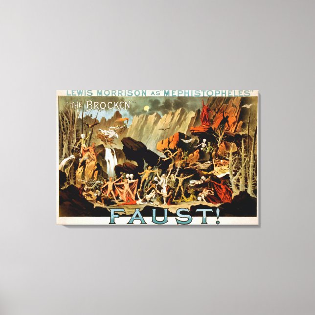 Lienzo Fausto Poster de teatro musical (Anverso)