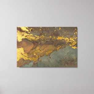 Lienzo Faux Marble Gold, Grey, Green, Brown Shades