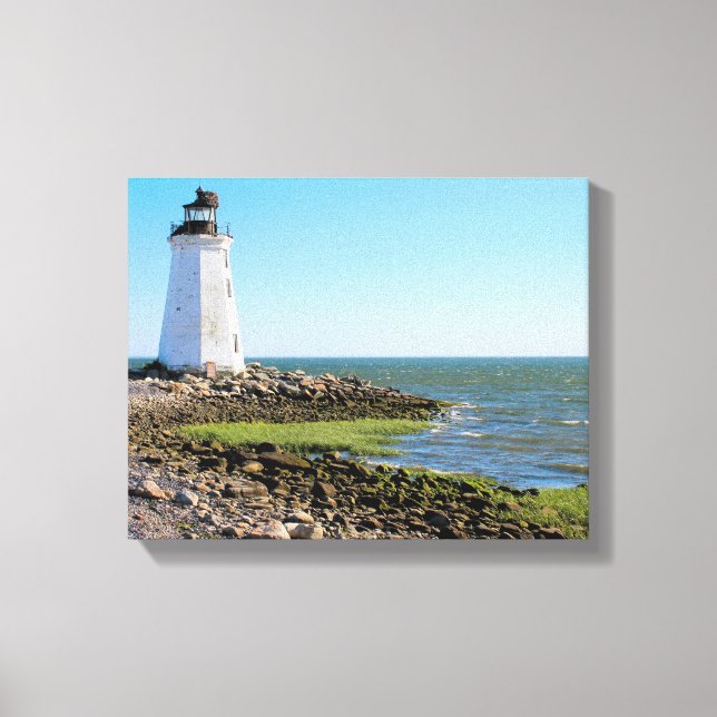 Lienzo Fayerweather Island Lighthouse, Connecticut (Anverso)
