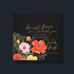 Lienzo Fe Floral - No Tengas Miedo, Porque Estoy Contigo<br><div class="desc">Floral Faith III de Studio W. Presenta un bonito diseño floral e Isaías 41:10.</div>