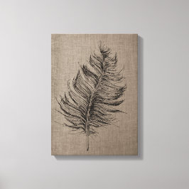 Lienzo Feather no. 1 Taupe Canvas Wall Art